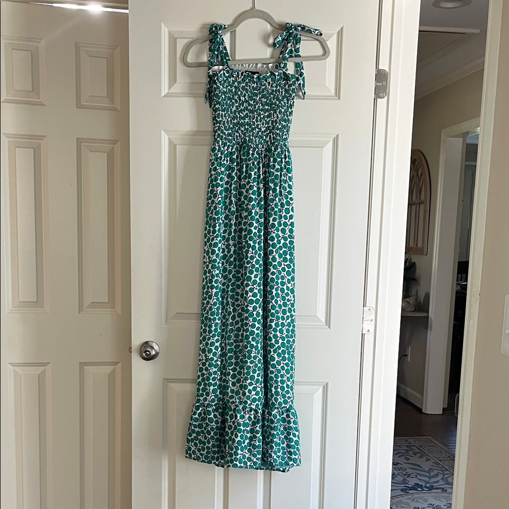 Summersalt Green and White Maxi Dress